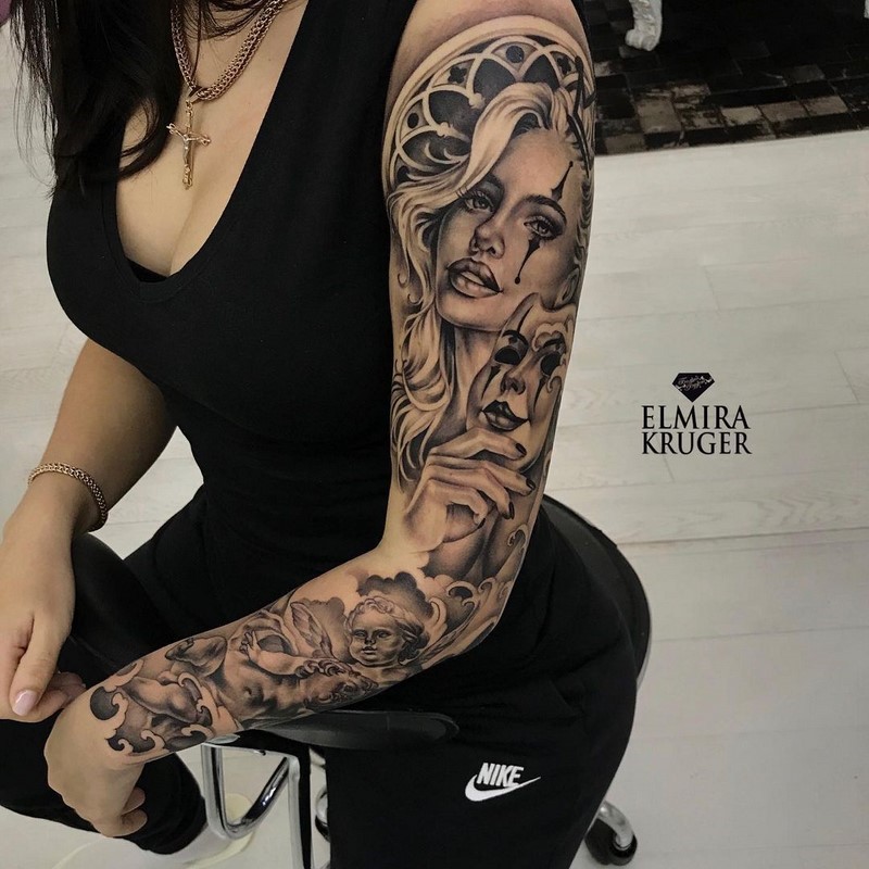 Женские тату на руке 2024-2025: популярные эскизы и примеры татуировок на фото